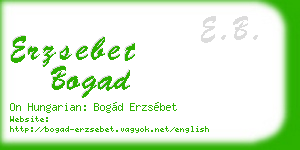 erzsebet bogad business card